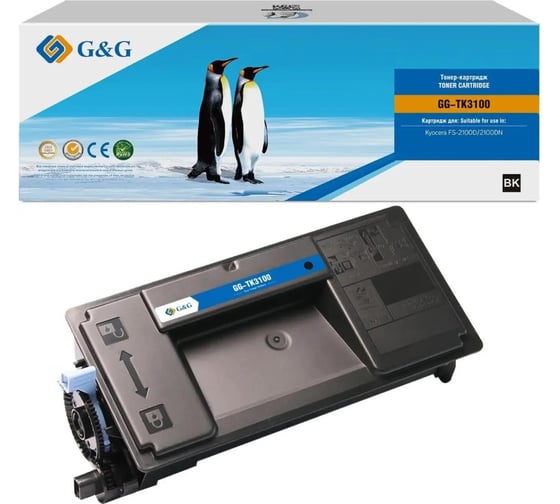 Картридж лазерный G&G GG-TK3100 TK-3100 черный 12500 страниц для Kyocera FS-2100D/2100DN 2046745 1
