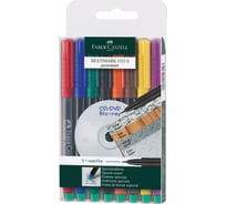Набор перманентных маркеров Faber-Castell Multimark permanent S 8 цветов, игольчатые, 0.4 мм 152309
