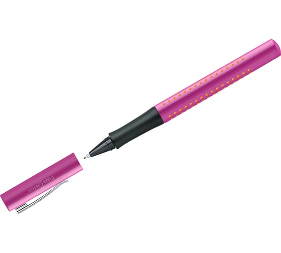 Капиллярная ручка Faber-Castell Grip 2010 синяя, розово-оранжевый корпус 140410 1