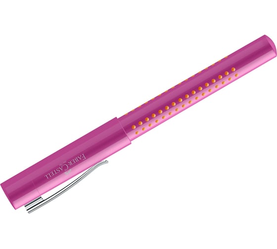 Капиллярная ручка Faber-Castell Grip 2010 синяя, розово-оранжевый корпус 140410