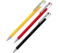Набор Pentel гелевые ручки Mattehop 3 шт, цвета черный, красный, желтый PK110V-3ABG 789087