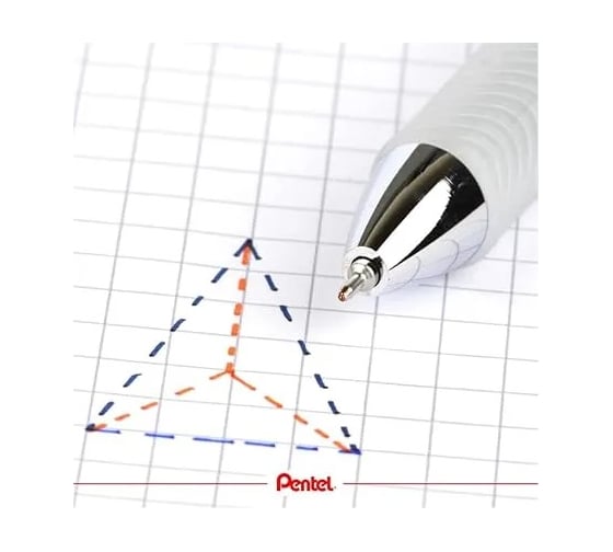 Гелевая ручка автоматическая Pentel EnerGel d 0.5 мм, набор 2 шт PBLN75TL-2CA темно-синие чернила 789085