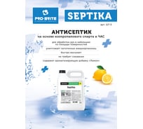 Кожный антисептик Pro-Brite Septika на основе изопропанола и ЧАС с отдушкой ЛИМОН, 5 л 117-5