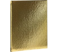 Бизнес-блокнот ОФИСМАГ А5 167x216 мм, 80 листов, твердый, бумвинил metallic, клетка, блок 5 цветов, HATBER, золото 084778 117634