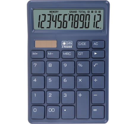 Калькулятор настольный BRAUBERG CH-12-BU 153x103 мм, 12 разрядов, двойное питание, синий 272959
