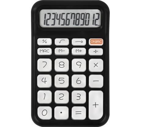 Калькулятор настольный BRAUBERG KW-500-BK 93x148 мм, 3D кнопки, 12 разрядов, черный 272954