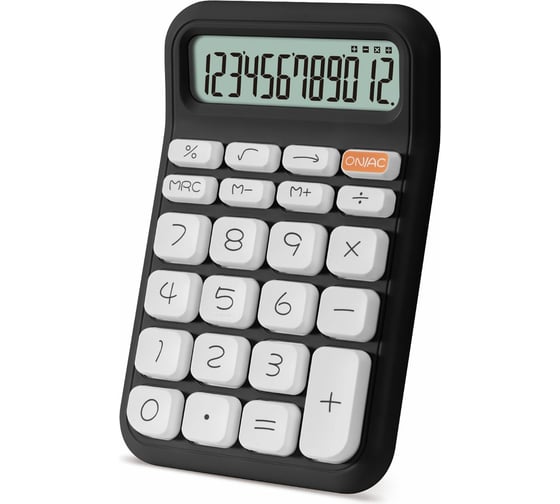 Калькулятор настольный BRAUBERG KW-500-BK 93x148 мм, 3D кнопки, 12 разрядов, черный 272954