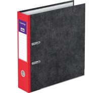 Папка-регистратор Berlingo Hype 80 мм, мрамор, нижний металлический кант, красная ATm_80503