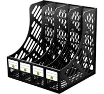 Вертикальный лоток для бумаг LAMARK DOLCE COSTO 4 секции, черный D00648-BK