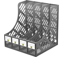 Вертикальный лоток для бумаг LAMARK DOLCE COSTO 4 секции серый D00648-GR
