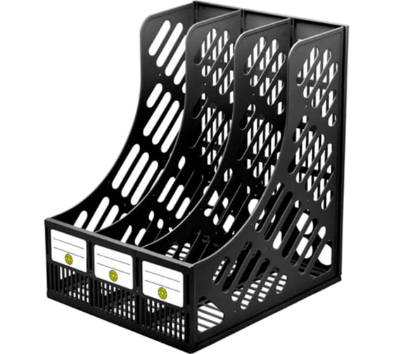 Вертикальный лоток для бумаг LAMARK DOLCE COSTO 3 секции черный D00618-BK