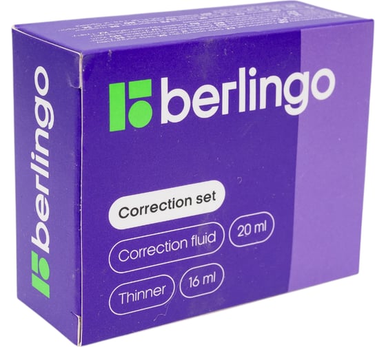Корректирующая жидкость и разбавитель Berlingo 2х20 мл KR-230/251