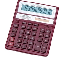 Настольный калькулятор Citizen 12 разрядов, двойное питание, красный SDC-888XRD