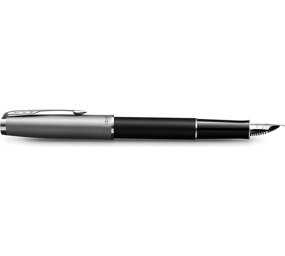 Перьевая ручка Parker Sonnet Sand Blasted Metal&Black Lacquer черная, 0,8 мм, подарочная упаковка 2146864