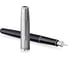 Перьевая ручка Parker Sonnet Sand Blasted Metal&Black Lacquer черная, 0,8 мм, подарочная упаковка 2146864 2