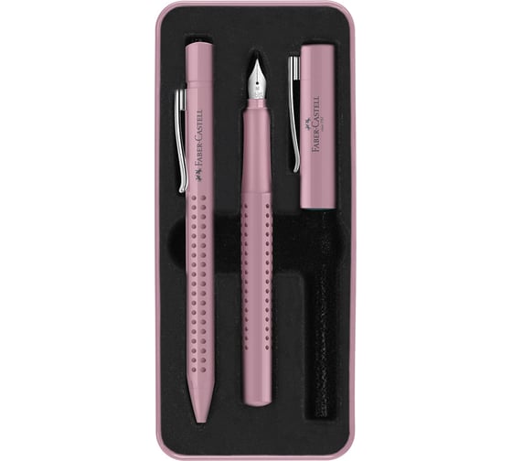 Набор Faber-Castell Grip 2010 перьевая ручка, шариковая ручка, 0.7 мм, синие, трехграные 201528