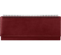 Датированный планинг OfficeSpace Winner 2022 г, 330х130, 64 листа, кожзам, бордовый Pd64_37944