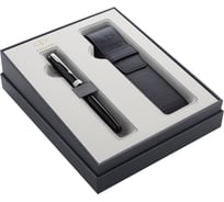Набор Parker Sonnet Black CT ручка перьевая 1.0 мм и чехол из экокожи, подарочная упаковка 2121709