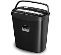 Шредер Cactus CS-SH-P4 черный, секретность P-4, фрагменты, 8 листов, 15 л, скрепки/скобы/пласт.карты, 2077504