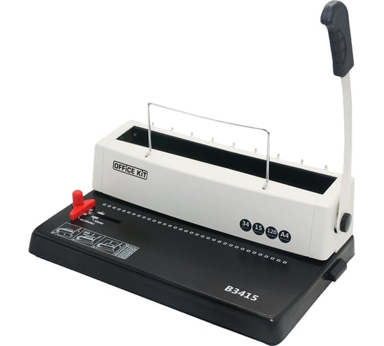 Брошюровщик Office Kit B3415 металлическая пружина, перфорация 15 листов, переплет 12 листов B3415
