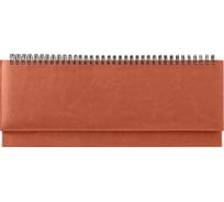 Датированный планинг OfficeSpace Nebraska 2022 г, 330х130, 64 листа, кожзам, коричневый Pd64_37882