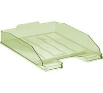 Горизонтальный лоток для бумаг Стамм Эксперт тонированный, цвет лайм ЛТ206