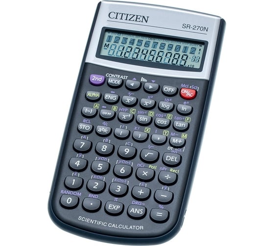 Научный калькулятор Citizen 10+2 разрядов, 236 функций, черный SR-270N 1