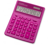 Настольный калькулятор Citizen 12 разрядов, двойное питание, розовый SDC444XRPKE
