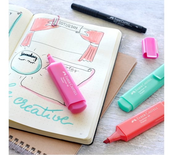 Набор текстовыделителей Faber-Castell 46 Pastel+Superfluorescent 8 цветов, 1-5 мм 154681/15468100