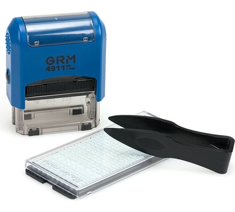 Самонаборный штамп GRM 4911 P3 Typo 3 строки 38х14 мм 1 касса 6005 упаковка эконом 120200080