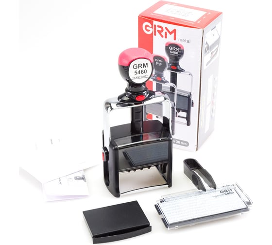 Самонаборный датер GRM 5460 Dater Type Metal русский 4 строки с двумя кассами 6005 и 6006 120200205