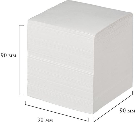 Блок для записей Attache 90x90x90 мм белый, плотность 65 г/кв.м 1179446
