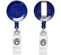 Держатель для бейджа Комус Attache с рулеткой, синий, без бейджа, 1 шт Ret-102 1376021