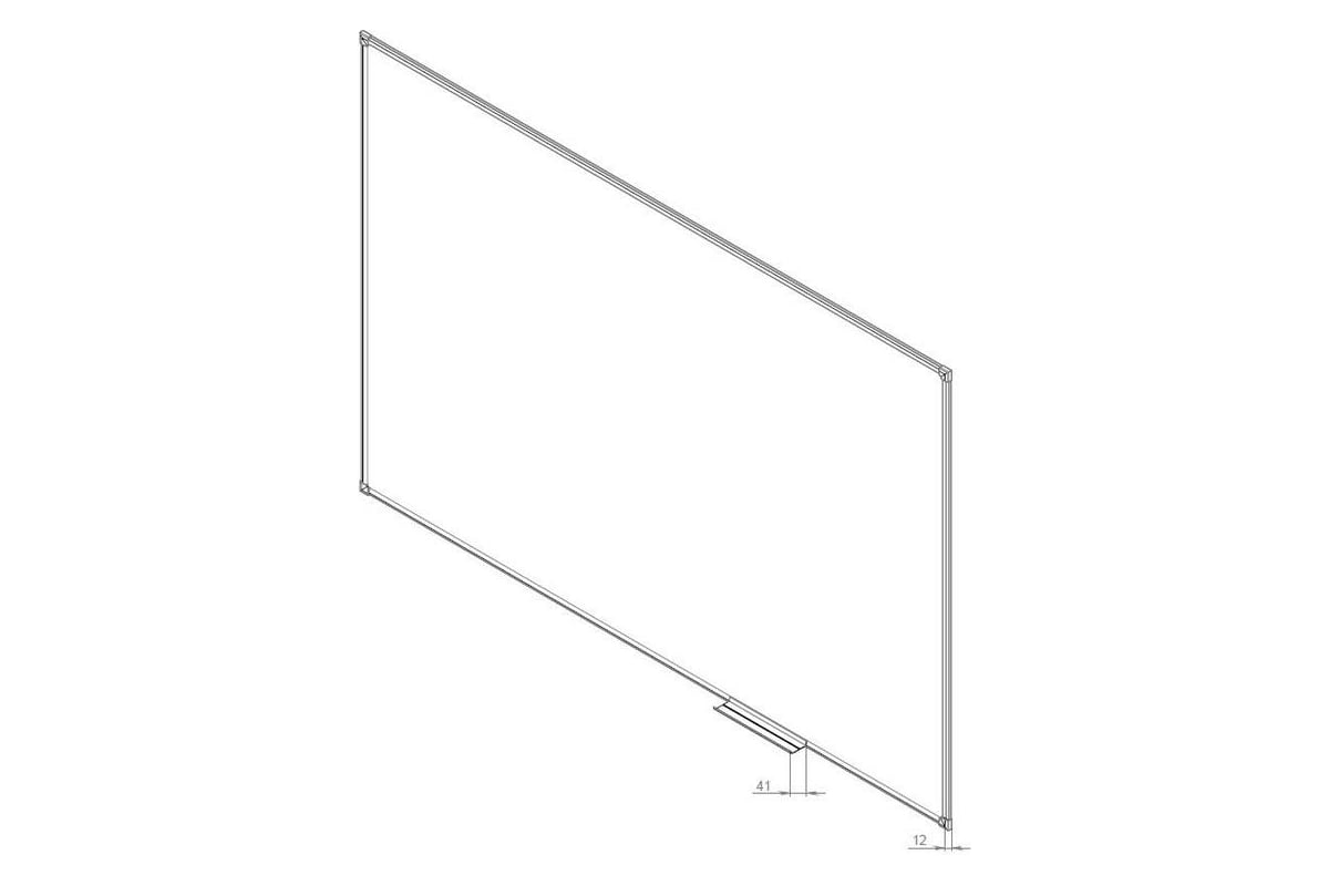 Доска магнитно маркерная 100x150 см лаковое покрытие алюминиевая рама attache economy