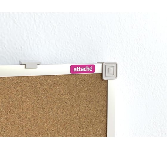 Пробковая доска Attache Iron 30x45 см алюминиевая рамка 1419473