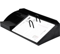 Подставка под календарь + органайзер Staff MANAGER, 3 отделения, 310x150x75 мм, черный, 238789