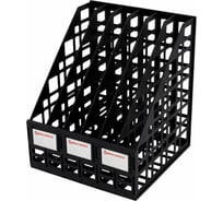Лоток вертикальный для бумаг BRAUBERG ULTRA, 240 мм, 6 отделений, сетчатый, сборный, черный, 238251