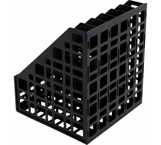 Лоток вертикальный для бумаг BRAUBERG ULTRA, 240 мм, 6 отделений, сетчатый, сборный, черный, 238251