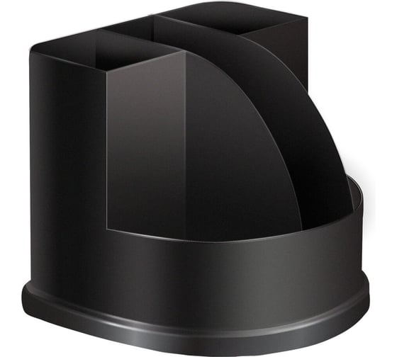 Подставка-органайзер BRAUBERG ULTRA, 132x122x108 мм, 5 отделений, черная, 238256