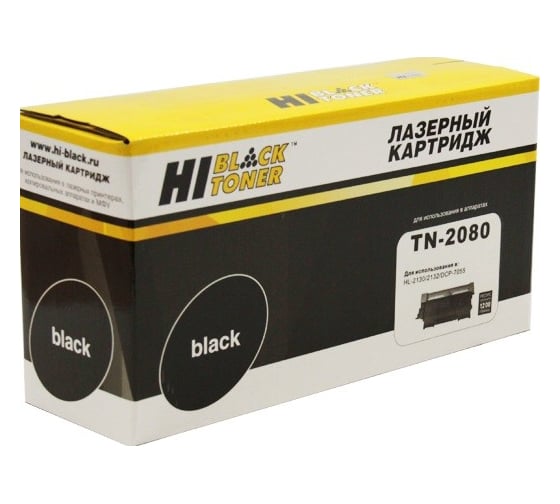 Тонер-картридж Hi-Black для Brother HL-2130/DCP7055, 1,2K HB-TN-2080 1