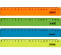 Пластиковая линейка Attache 20 см, 4 шт 744214