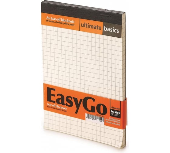 Блокнот Альт Ultimate Basics EasyGo А6, 60 листов, в клетку, на склейке, 105х148 мм 3-60-487 389623 1