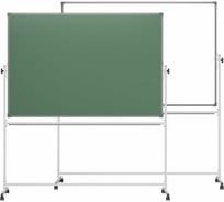 Поворотная магнитно-комбинированная доска BoardSYS 100х180 см, горизонтальная, в алюминиевом профиле 30ПО-180К