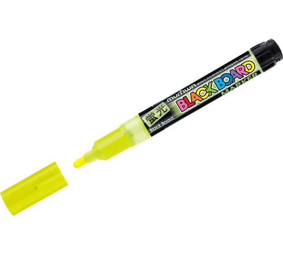 Меловой маркер MunHwa Black Board Marker желтый, 3 мм, водная основа BM-08