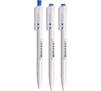 Автоматическая шариковая ручка Стамм синяя, 0.7 мм, белый корпус РШ551