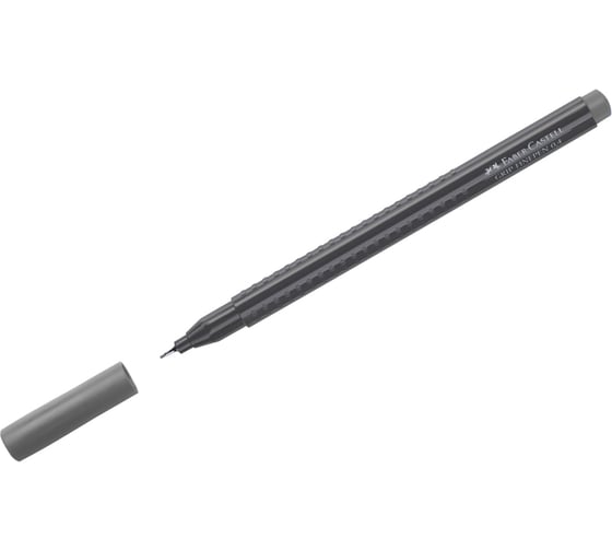 Капиллярная ручка Faber-Castell Grip Finepen теплая серая, 0.4 мм, трехгранная 151672