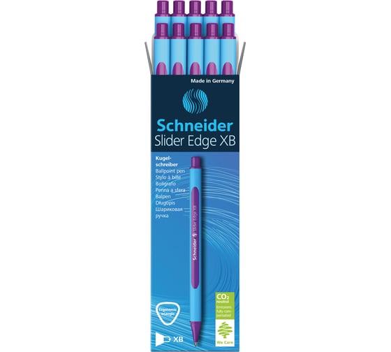 Шариковая ручка Schneider Slider Edge XB фиолетовая, 1,4 мм, трехгранная 152208