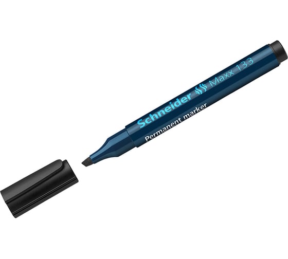Перманентный маркер Schneider Maxx 133 черный, скошенный, 4 мм 113301 1
