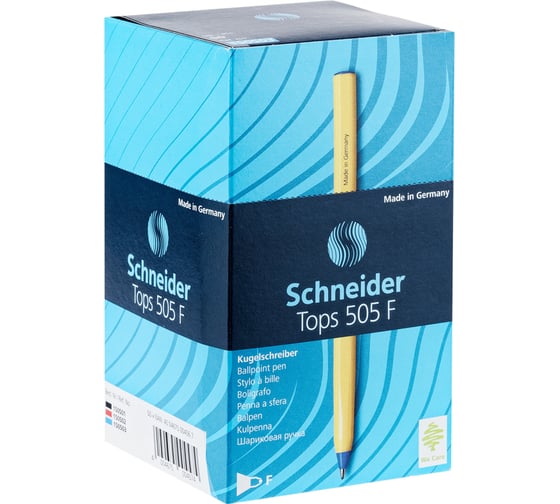 Шариковая ручка Schneider Tops 505 F синяя, 0,8 мм, оранжевый корпус 150503