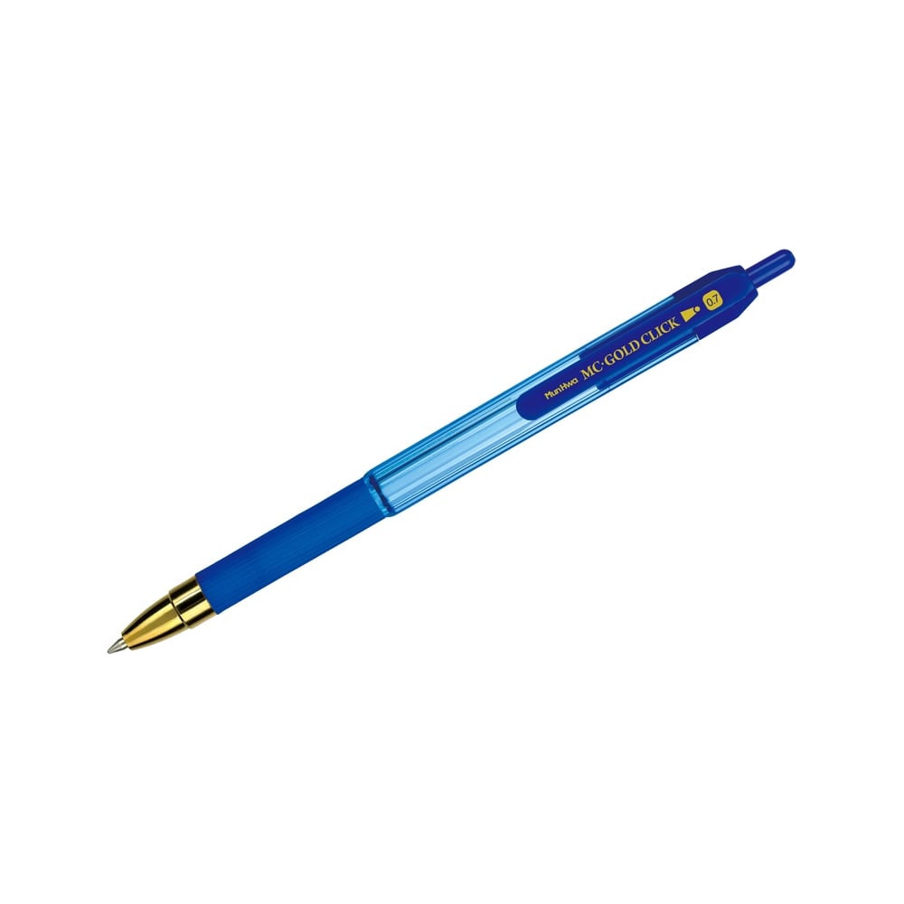 Шариковая ручка MunHwa MC Gold Click автоматическая, синяя, 0.7 мм GC07 ...